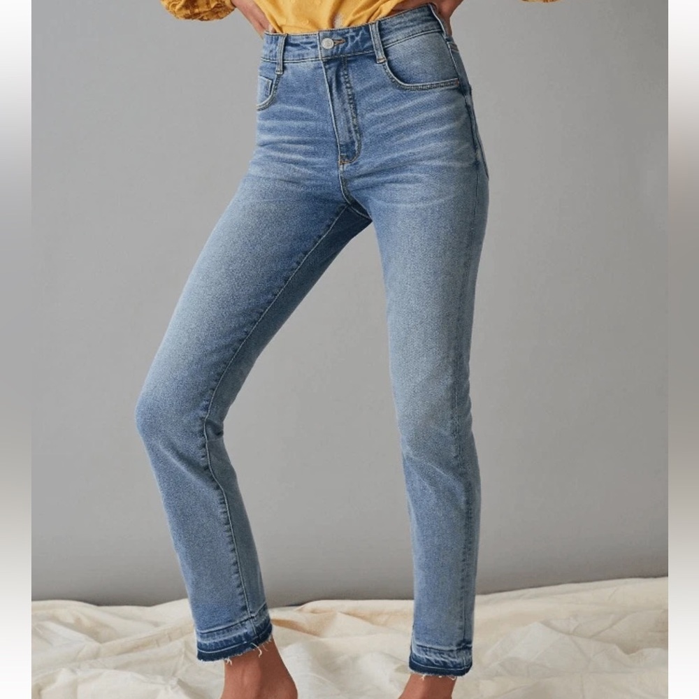 Anthropologie Pilcro High Rise Cigarette Medium Wash‎ Jeans Denim Casual Size 30
